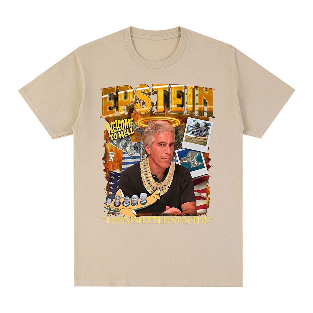 

Смішна графічна футболка з Джеффрі Епштейном Чоловіча Жіноча Модна Вінтажна Футболка з Коротким Рукавом 100% Бавовна Повсякденні Літні Футболки Топи S