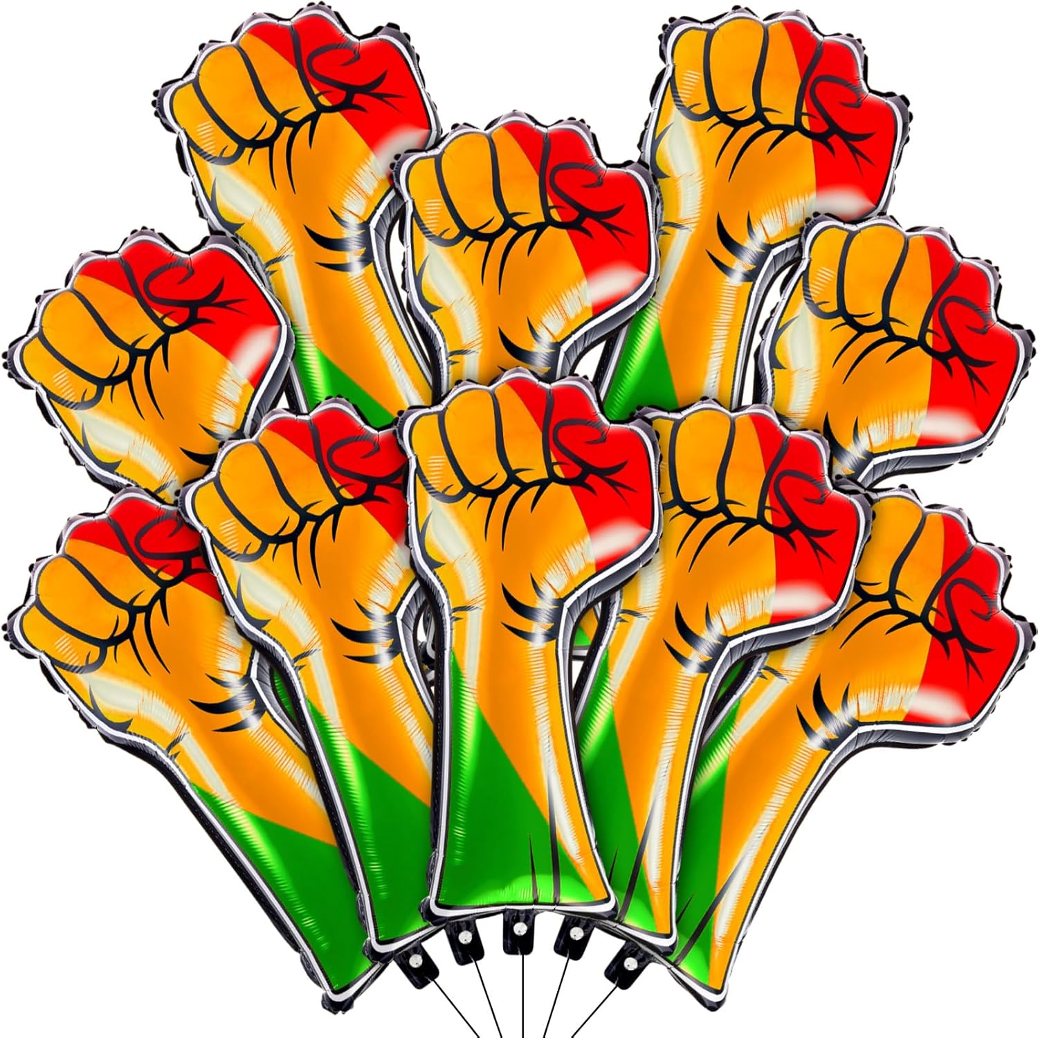 Leinuosen 20 Pcs Black History Month Decorations Black History Month Foil Balloons Black Fist Balloons Black History Decorations for for African