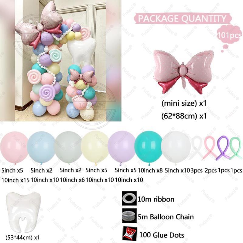 

Teeth Shaped Balloon Dental Students Teeth Themed Party Decor Bow Foil Balloon Dental Graduation Birthday Party Decoration Prop 32inch