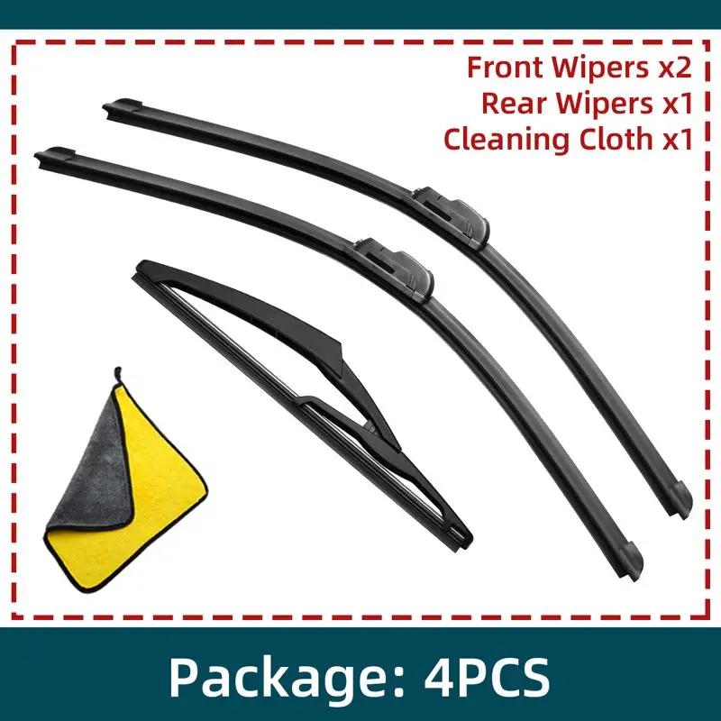 Car Windshield Wiper Blades Fit For MINI Mini One Cooper S D Hatch F55 F56 Rear Wiper Blades Soft Rubber Auto Front Windscreen 4PCS