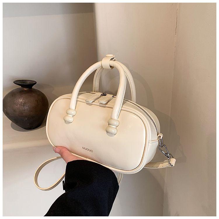 Genți de mână vintage roșii Poșetă Femei High Street Mâner Chic Piele Casual Genți Crossbody Femei Retro