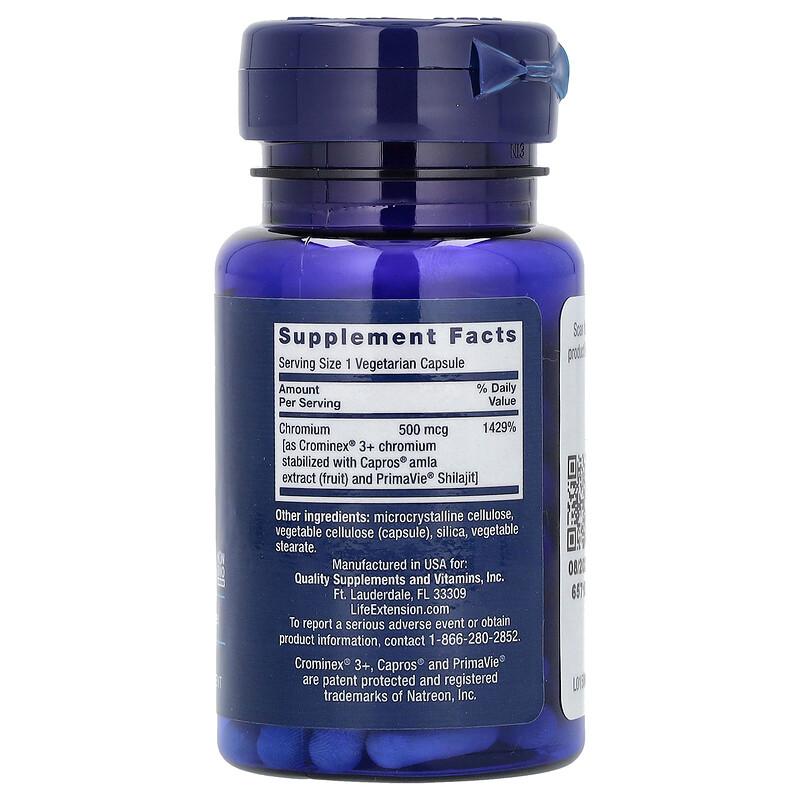 Optimized Chromium with Crominex 3+, 500 Mcg, 60 Vegetarian Capsules