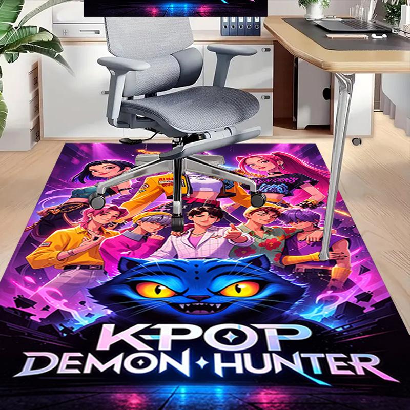 Kpop Demon Hunter Carpet For Playroom Bedroom Living Room Sofa Home Decorkids Game Area Rug Nonslip Floor Mat