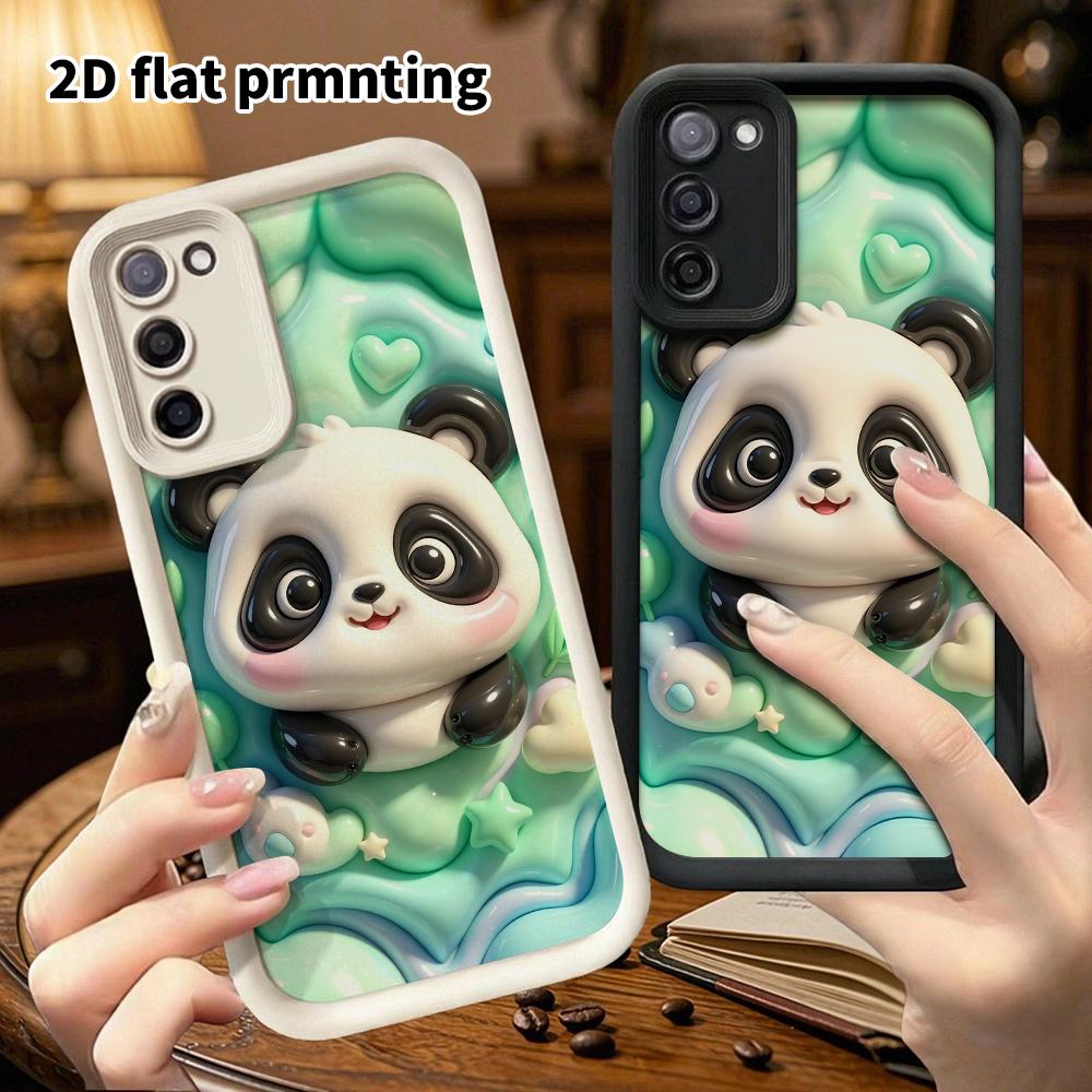 Phone Case: 2D Flat Design Suitable for Samsung Galaxy A34 A35 M05 M06 S20 S22 S21 FE Plus 5G Protective Case, Lying Panda, Perfect Christmas and Hall