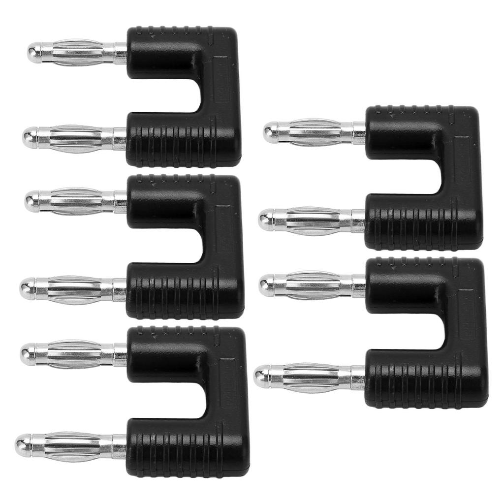 5Pcs J.20004 Banana Dual Plug Spacing 19mm Copper Nickel Plated Dual Tip Banana PlugBlack