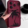 Für Xiaomi 14T Pro 13T Poco X7 F6 Pro X6 Redmi Note 14 15 13 Pro 12 11 Handyhülle Kokospalmen-Druck Anti-Fall Weiches TPU Stoßfest Mattes Stoßstangen-Cover