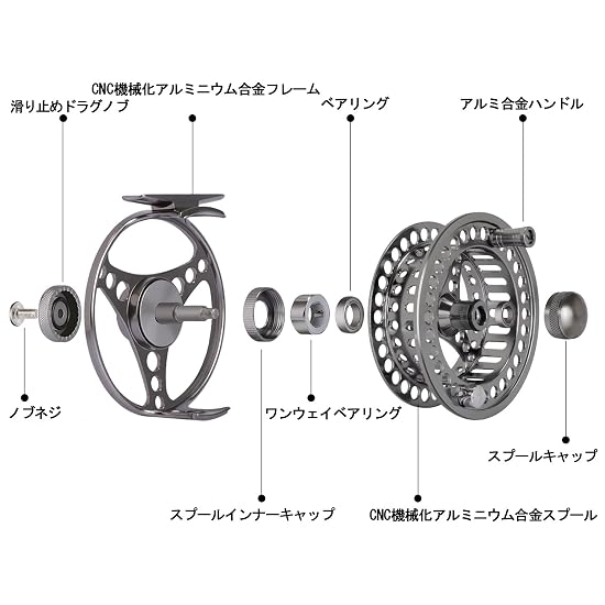 Goture Fly Reel, Interchangeable Left/Right Retrieve, Ultra-Lightweight ABS, 9/10, Entry-Level/Begin