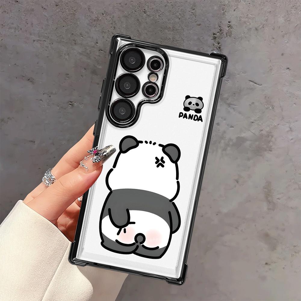 Cartoon Cute Panda Phone Cover Case for Samsung Galaxy S25 S24 S21 Plus S25Edge S22 Ultra S20 FE S23