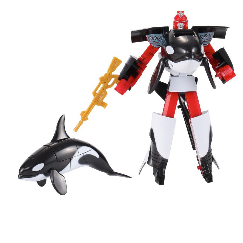 Transforming Toys 2 In 1 Transforming Robot Toy Ocean Animal Figures Toys Model Dolphin Whale Cool Toy Gift For Preschool