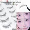 Dai Fei Yan Japanese Natural False Eyelashes - 5 Pairs, Soft Transparent Stem, Fairy Style (DFY74)