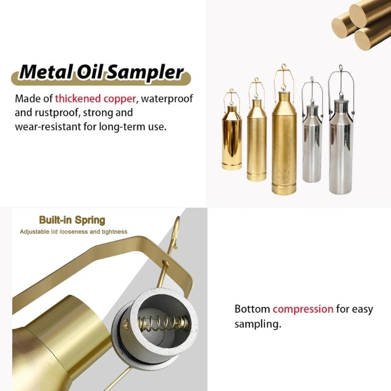 Oil Sampling Device Features Leak Resistant Design Copper Stainless Steel for Industrial Applications Various Sectors