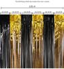 Birthday Party Decorations Backdrop Curtains Glitter Black Gold Tinsel Fringe Foil Curtain Background Wedding Adult Anniversary