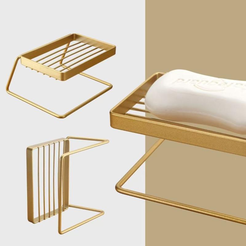 Self Draining Stainless Steel Soap Dish For Bar Soap Holder Shower Bathroom Kitchen Sink Minimalist Design Functional Storage&