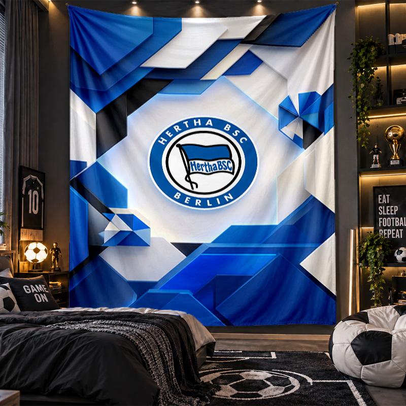 Arazzo da Appendere alla Parete hertha bsc FC Stampa su Tessuto per Soggiorno Camera da Letto Decorazioni per la Casa