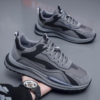 Heren Casual Sportschoenen Ademend Veelzijdige Sneakers Outdoor Leer Zwart Hardloopschoenen Atletisch Joggen Tenis Wandelschoenen