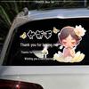 Grateful Meet Sticker: Wishing a Safe Journey - Rear Windshield Decal for New Drivers