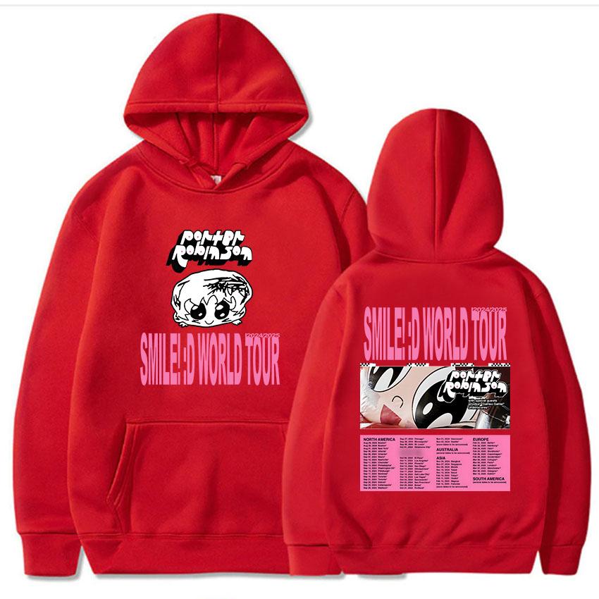Women Clothes Porter Robinson Smile World Tour Hoodies Sudaderas Para Mujer Long Sleeve Graphic Printing Sweatshirts
