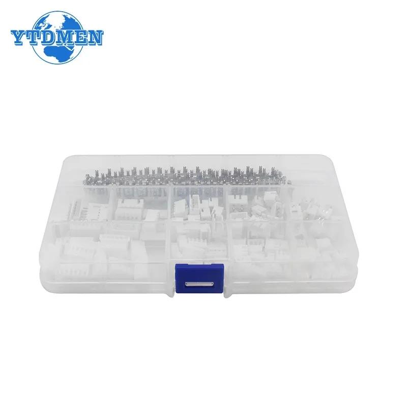 

350pcs XH2.54 2p 3p 4p 5p 6pin 2.54mm Pitch Terminal Male and Female Housing Kit Pin Connector Terminal Connectors Kit білий