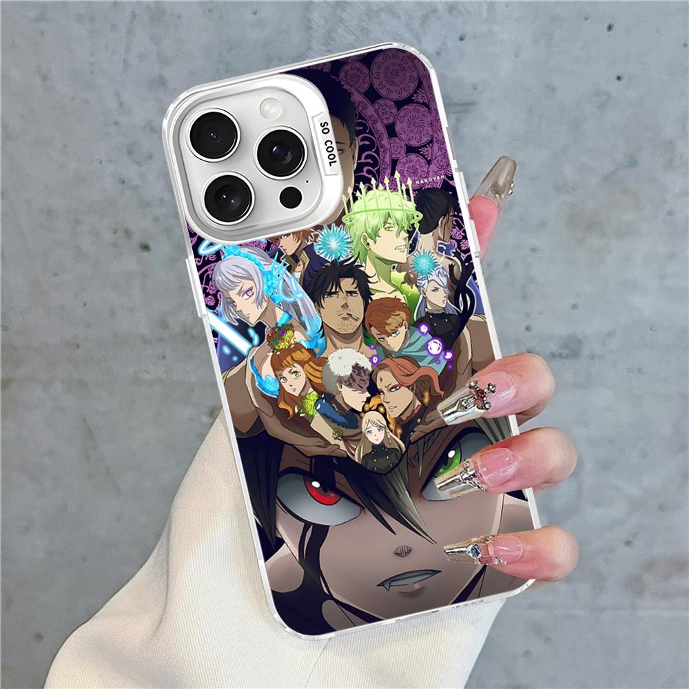 Black Clover Phone Case For IPhone 16 15 14 13 12 11 Pro Max X XR XSMAX 8 7 Plus Matte Shockproof Back Cover