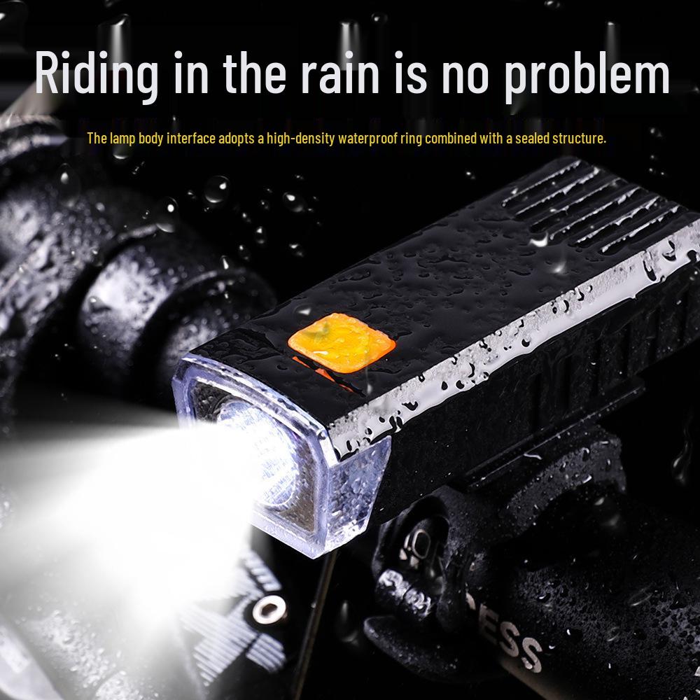 Rainproof Rechargeable Front Light for Mountain Bikes - Night Riding Essentials