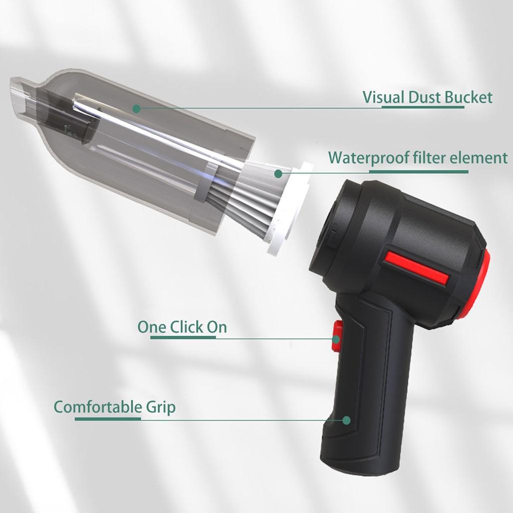 7.9 inch x5.9 inches Handheld Powerful Vacuum Cleaner For Car Home Appliance USB Cordless Mini Cleaner Portable Wireless Car Vacuum Cleaner