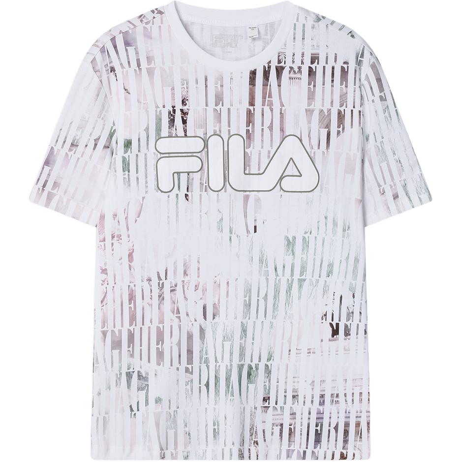 New FILA T-Shirt Men's All Over Print F11M418109F-ZA