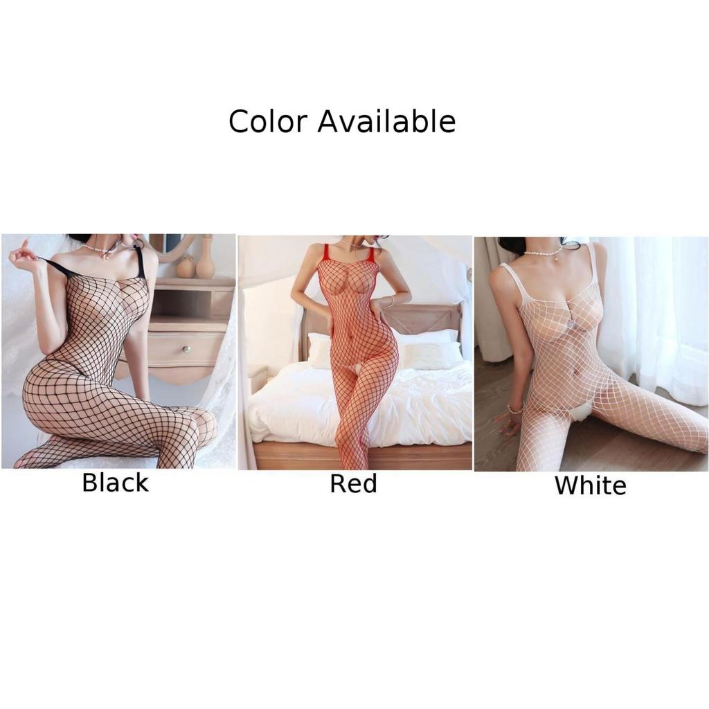 Bodystockings Bodysuit Fishnet Sheer Free-To-Take Off