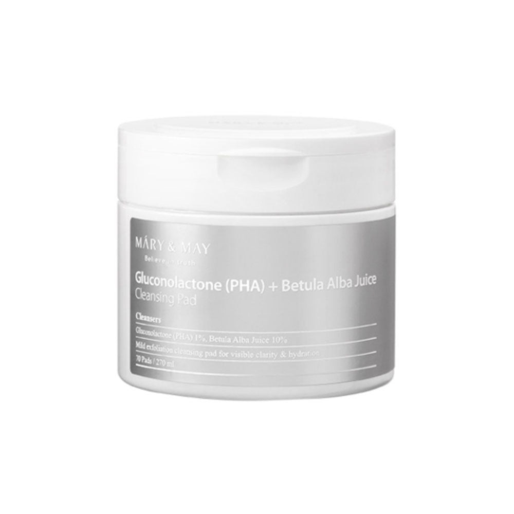 Mary&May Gluconolactone (PHA) + Betula Alba Juice Cleansing Pad 70ea AUTHENTIC STORE