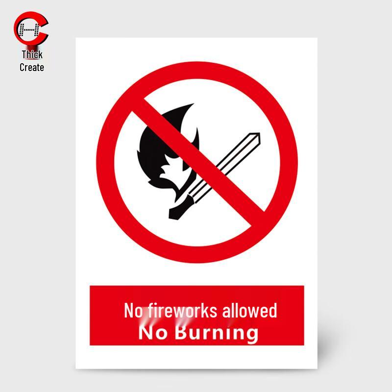 No Smoking/No Fire PVC Safety Warning Sign