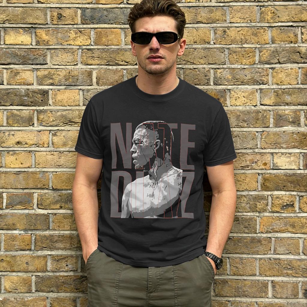 Nate Diaz 2026 Unisex T-Shirt Lustiges T-Shirt Kurzarm Rundhals T-Shirts Reine Baumwolle Übergröße Kleidung