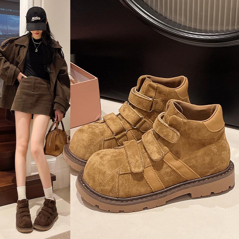 Platform Women's Ankle Boots Flats Designer Shoes Winter 2025 Fad Chelsea Boots New Walking Goth Leather Motorcycle Mujer Botas