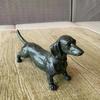 Resin Crafts Standing Long Dog Dachshund Resin Animal Pet Toys Figurine Black Ornament Craft Decoration Garden Sculpture