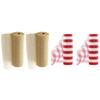 2 Rolls Decorative Mesh Ribbon Metallic Foil Mesh Rolls Christmas Mesh Ribbon for Wreath Swags and Christmas Tree Decoration