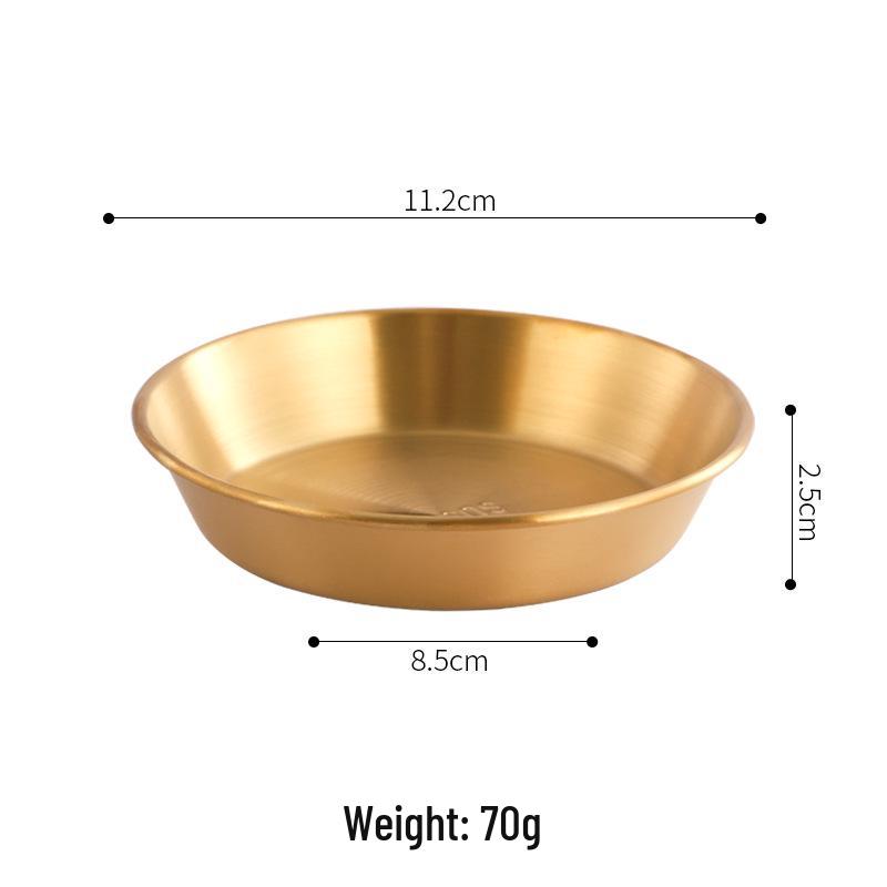 Korean Stainless Steel Dipping Dish for Western Cuisine - Small Tomato Sauce & Seasoning Plate