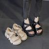 New Style Casual Fish-mouth Sandals with Sponge Velcro and Retro Beach Shoes