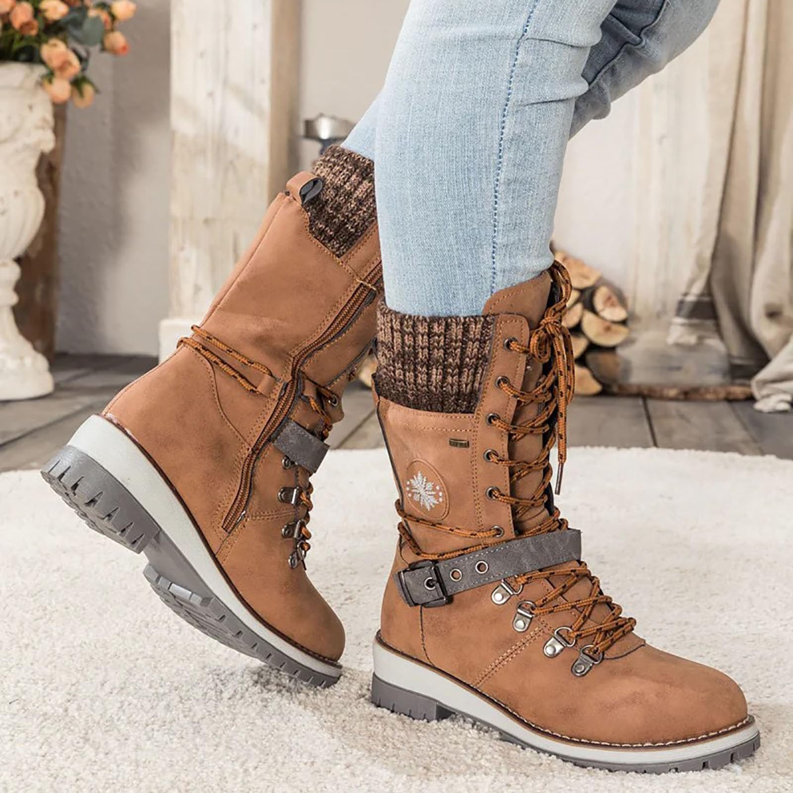 

Women s Warm Fall And Winter Boots Color Casual And Stylish Women s Boots 40 коричневий