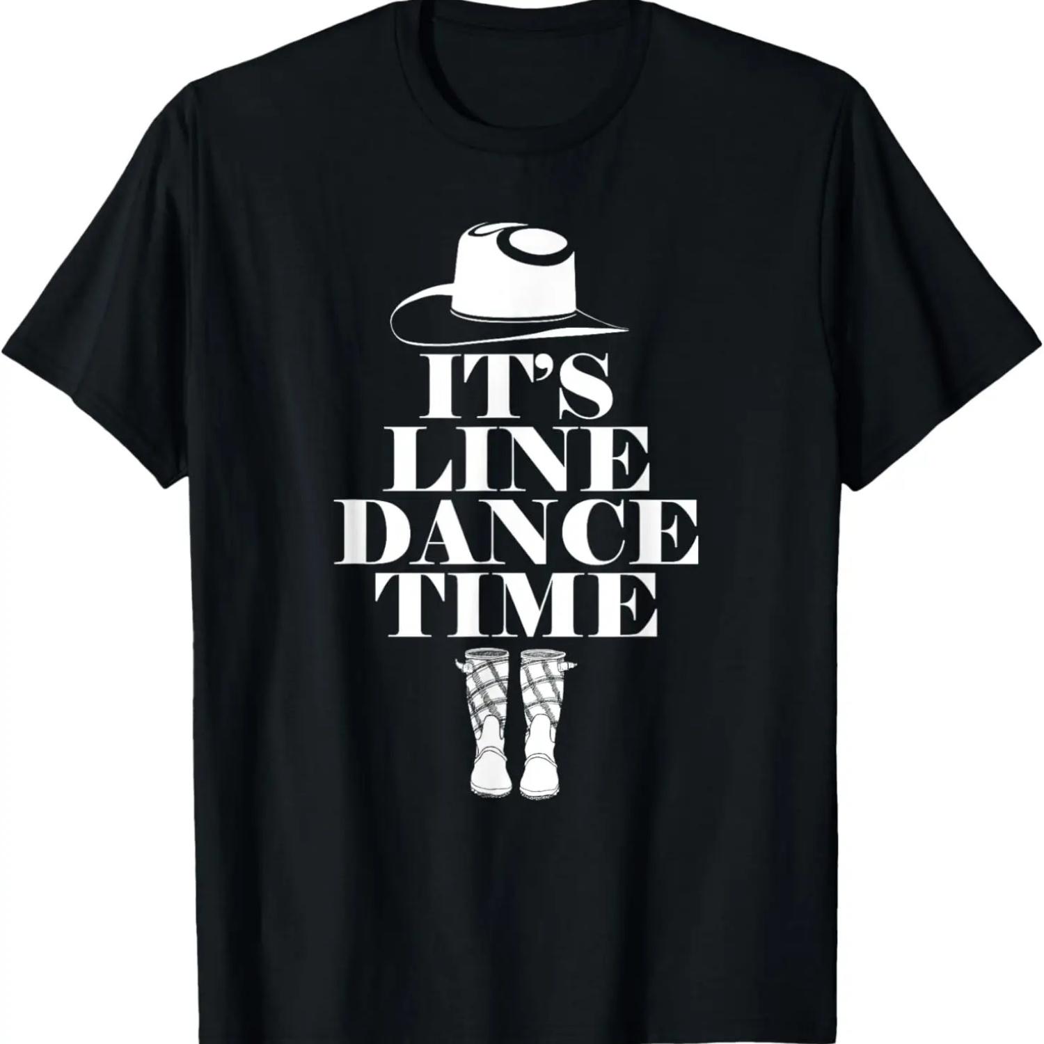 

Line Dance Dancing Country Music Dancer Texas Western Gift T-Shirt S чёрный