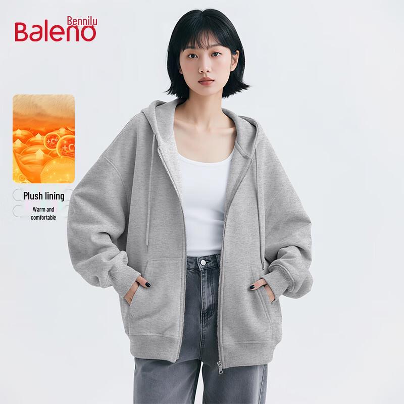 Baleno Kapuzenpullover mit durchgehendem Reißverschluss für Damen