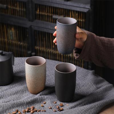 Japanese Handmade Coarse Pottery Water Cup Ceramic Cup Household Latte Cup Diy Retro Espresso Coffee Cup