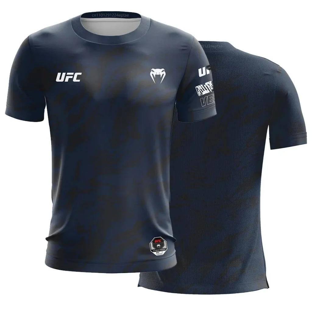 Hot Summer Selling UFC Boxing Fighting Competition Men's T-shirt Fashion Quick Drying Casual Breathable O-neck Short Sleeve Tops