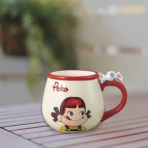 sun art Fujiya Peko-chan Porcelain Mug with Figure, 300ml, SAN3546