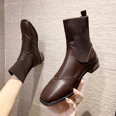 Krátke ponožky Čižmy do úst pre ženy Zrelá dámska móda Chelsea Boots Ženy jeseň zima vyššie topánky pre dámy