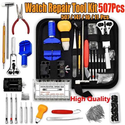 507/147/11Pcs Watch Repair Tool Kit Holder Watchband Remover Link Pins Spring Bar Watchmaker Repair Tool Opener Pin Link Remover Watch Band Link Tool