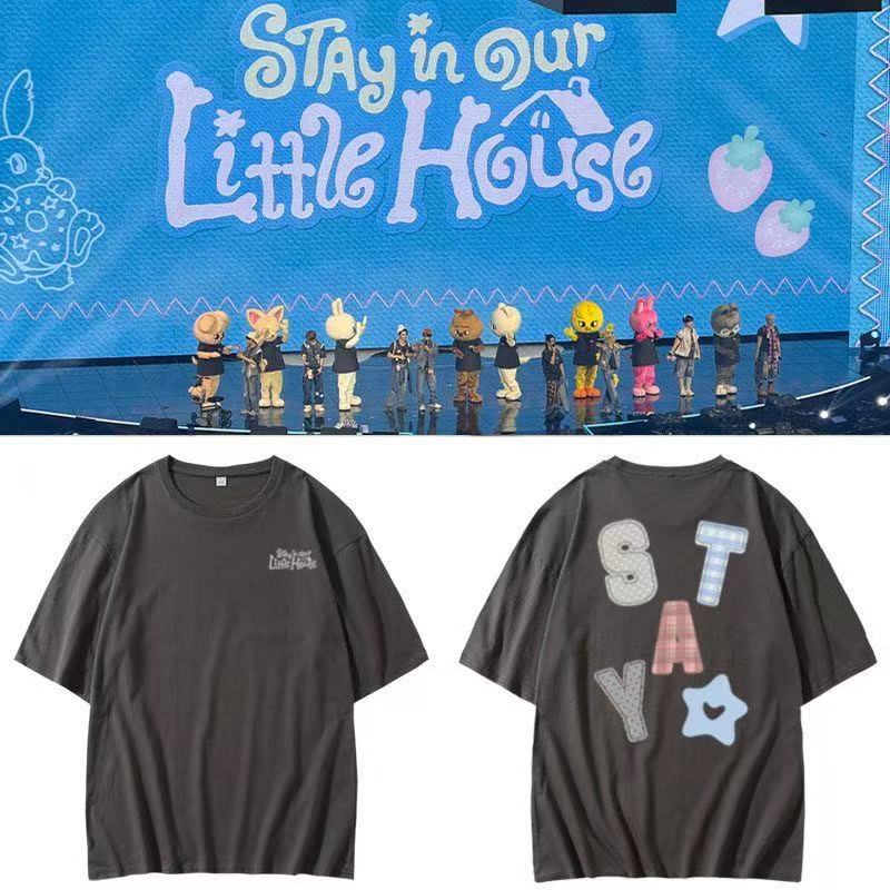 Stray kids StayIn Our Little House Concert T-shirt Kpop Star abbigliamento costume di scena