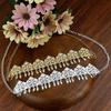Gold Color Tassels Women Forehead Chain Thin Hairband Arabic Bride Wedding Jewelry
