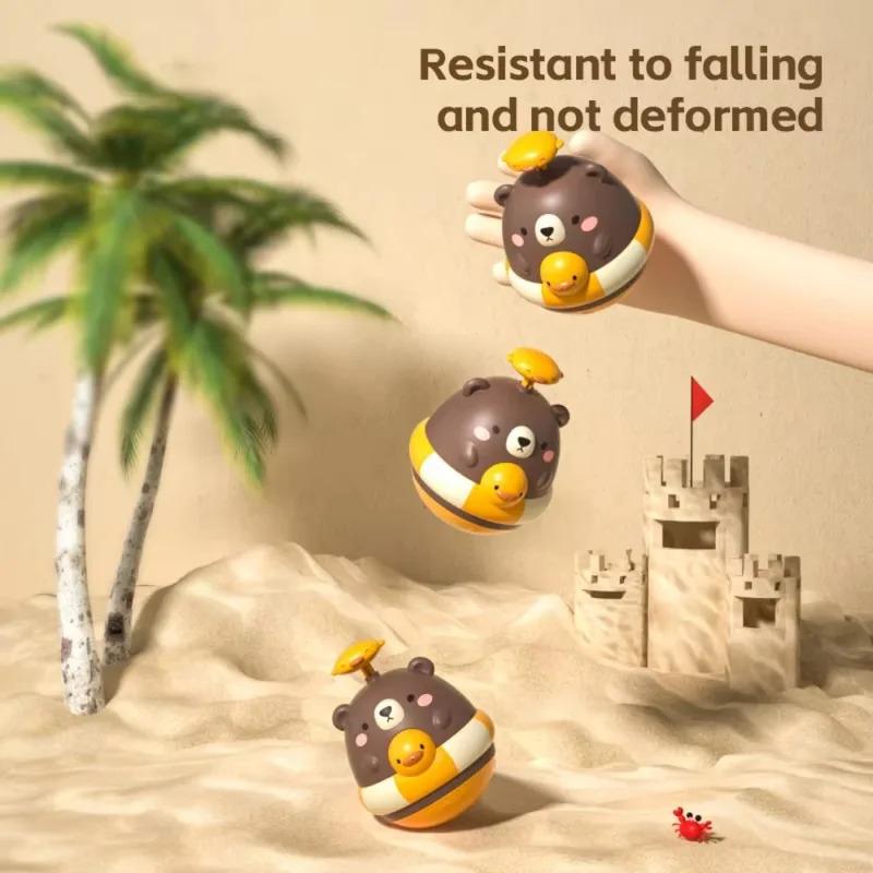 Niedlicher Purzelbär Baby Kleinkind Badespielzeug Kinder Sprinkler Duschspielzeug Cartoon Bär Spiel im Wasser Spielzeug für Alter 1- Jahr