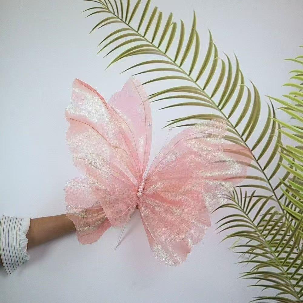 

Colorful Variety Silk Yarn Decoration Simulation Butterfly рожевий