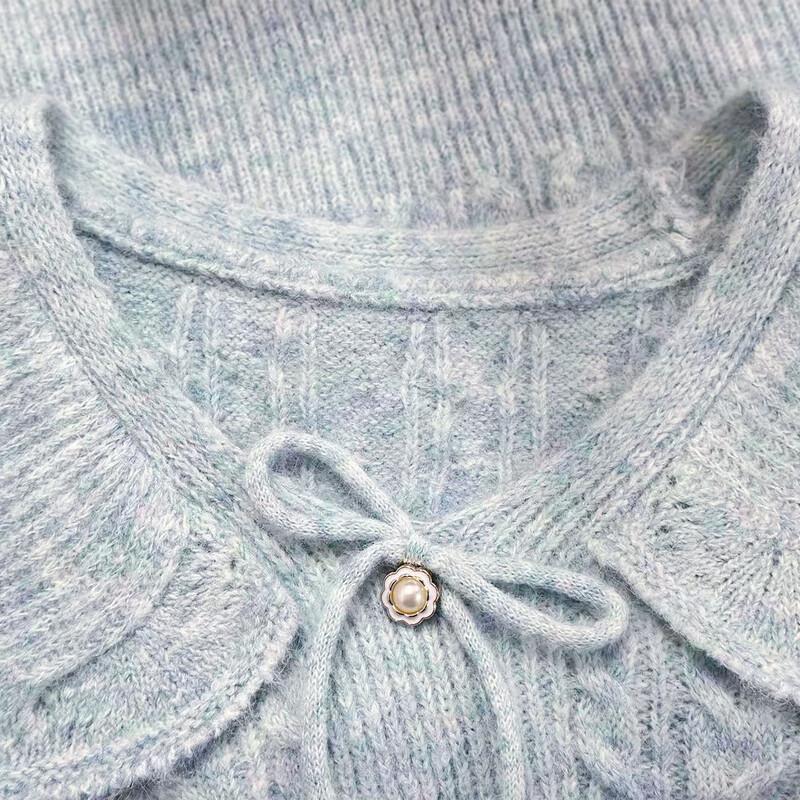 MOCANA Women's Doll Collar Knit Top