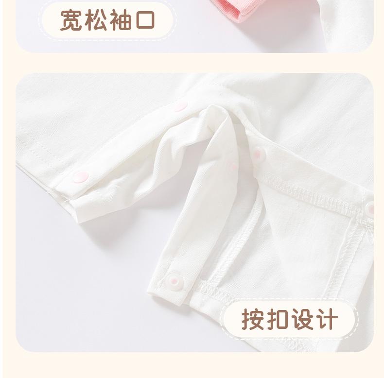 Newborn Baby Summer Short-Sleeved Pure Cotton Jumpsuit