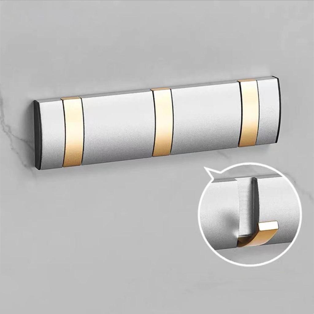Wall-Mounted Folding Hook for Bathroom, Kitchen, Living Room, Wardrobe - 1 To 6 Row Hooks for Coats, Hats, and Clothes.